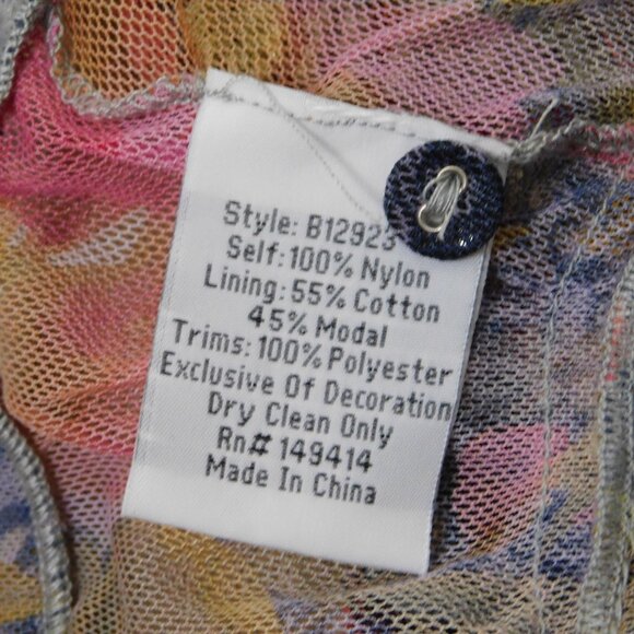 Johnny Was Biya Locust Mesh Floral Top S (92425) - Picture 6 of 7